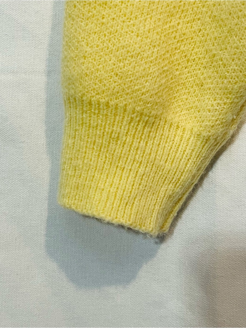 Anthropologie Luna Ivy Yellow Floral Appliqué Knit Crewneck Sweater - Picture 3 of 12